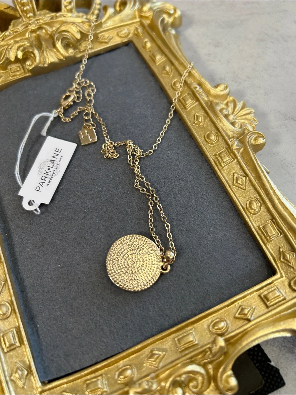 Park Lane Gold-Tone Furever Paw Print Crystal Pendant Necklace